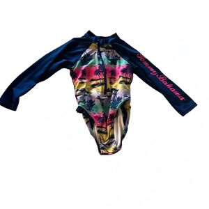 Tommy Bahama girls size 2T rash guard one piece long sleeve bath suit